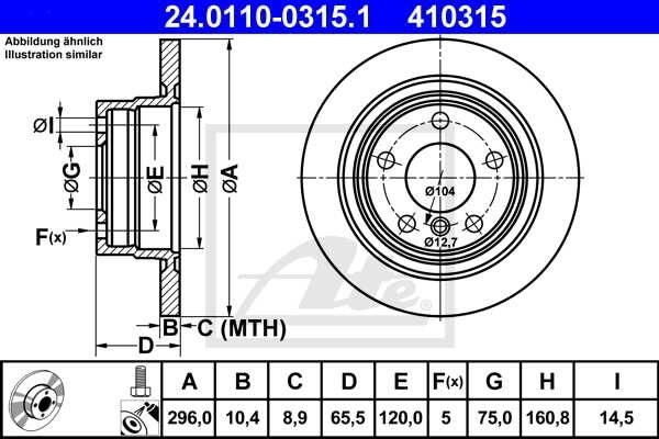ATE BREMSE BREMSEN BREMSSCHEIBEN BELÄGE VORNE HINTEN BMW E81 E87 E90