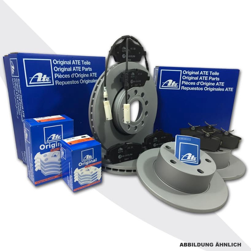 ATE BREMSSCHEIBEN BREMSEN BREMSBELÄGE BELÄGE VORNE HINTEN BMW E46 318 i TOURING 