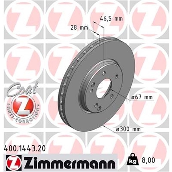 MERCEDES CLK C209 BREMSEN BREMSSCHEIBEN KIT VORNE HINTEN ZIMMERMANN