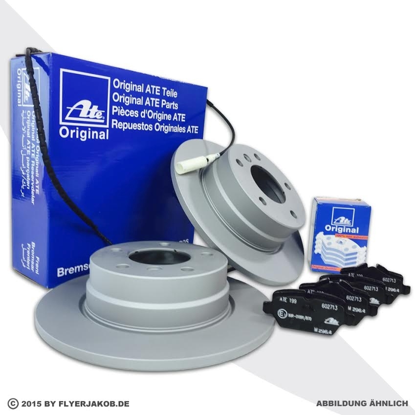 ATE BREMSSCHEIBEN BELÄGE HINTERACHSE BREMSE HINTEN BMW 3 Compact E36 323 ti