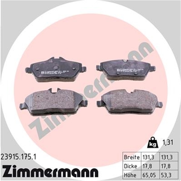 MINI COOPER ONE R56 ZIMMERMANN BREMSEN KIT VORNE HINTEN MADE IN GERMANY