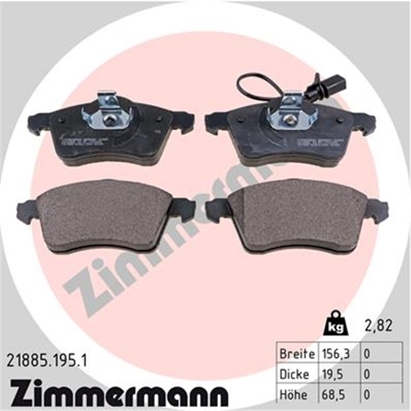 VW TRANSPORTER T4 BUS SPORT BREMSEN BREMSSCHEIBEN KIT VORNE ZIMMERMANN