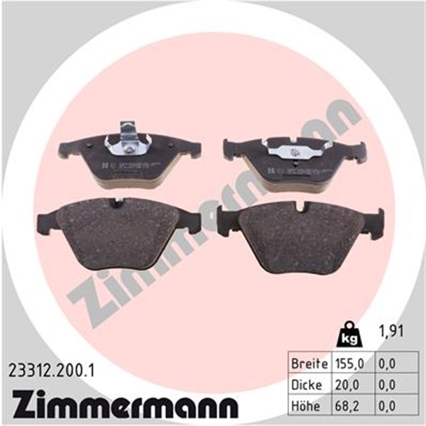 BMW E60 523 i BREMSEN BREMSBELÄGE BREMSBELAG KIT VORNE HINTEN ZIMMERMANN