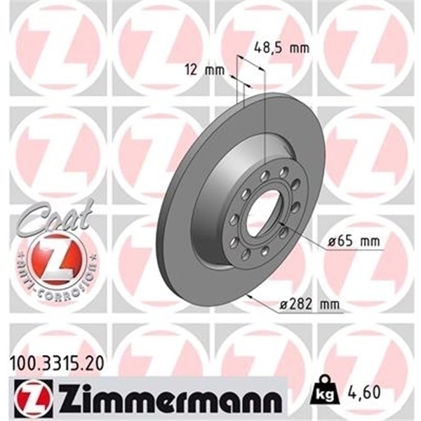 ZIMMERMANN BREMSE BREMSEN BREMSSCHEIBEN BELÄGE KIT SATZ VW PASSAT 3C2 2.0 TDI 