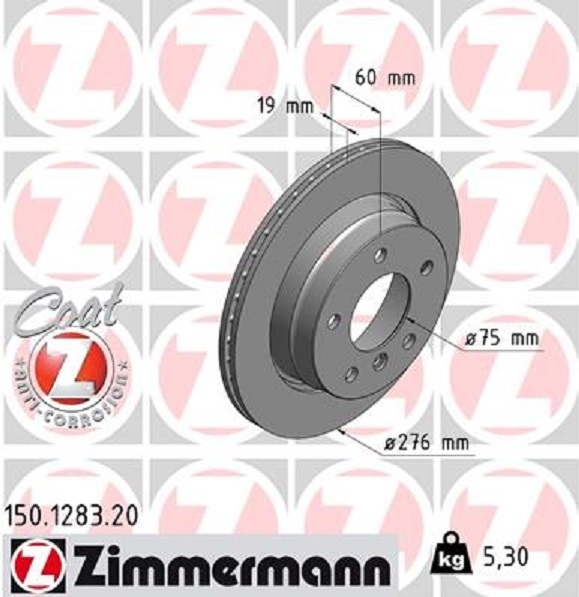 ZIMMERMANN BREMSE BREMSEN BREMSSCHEIBEN BELÄGE HINTEN BMW E36 E46