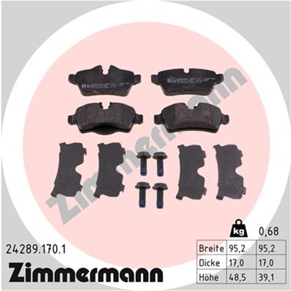 MINI COOPER ONE R56 ZIMMERMANN BREMSEN KIT VORNE HINTEN MADE IN GERMANY