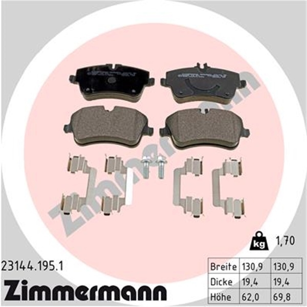 MERCEDES 270 CDI BREMSEN BREMSSCHEIBEN KIT VORNE HINTEN ZIMMERMANN