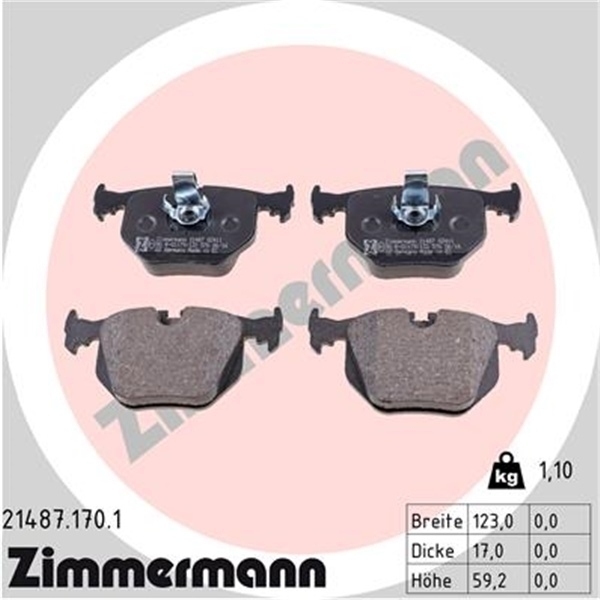 ZIMMERMANN BREMSE BREMSEN BREMSSCHEIBEN BELÄGE KIT VORNE HINTEN BMW X5 E53 3.0 d