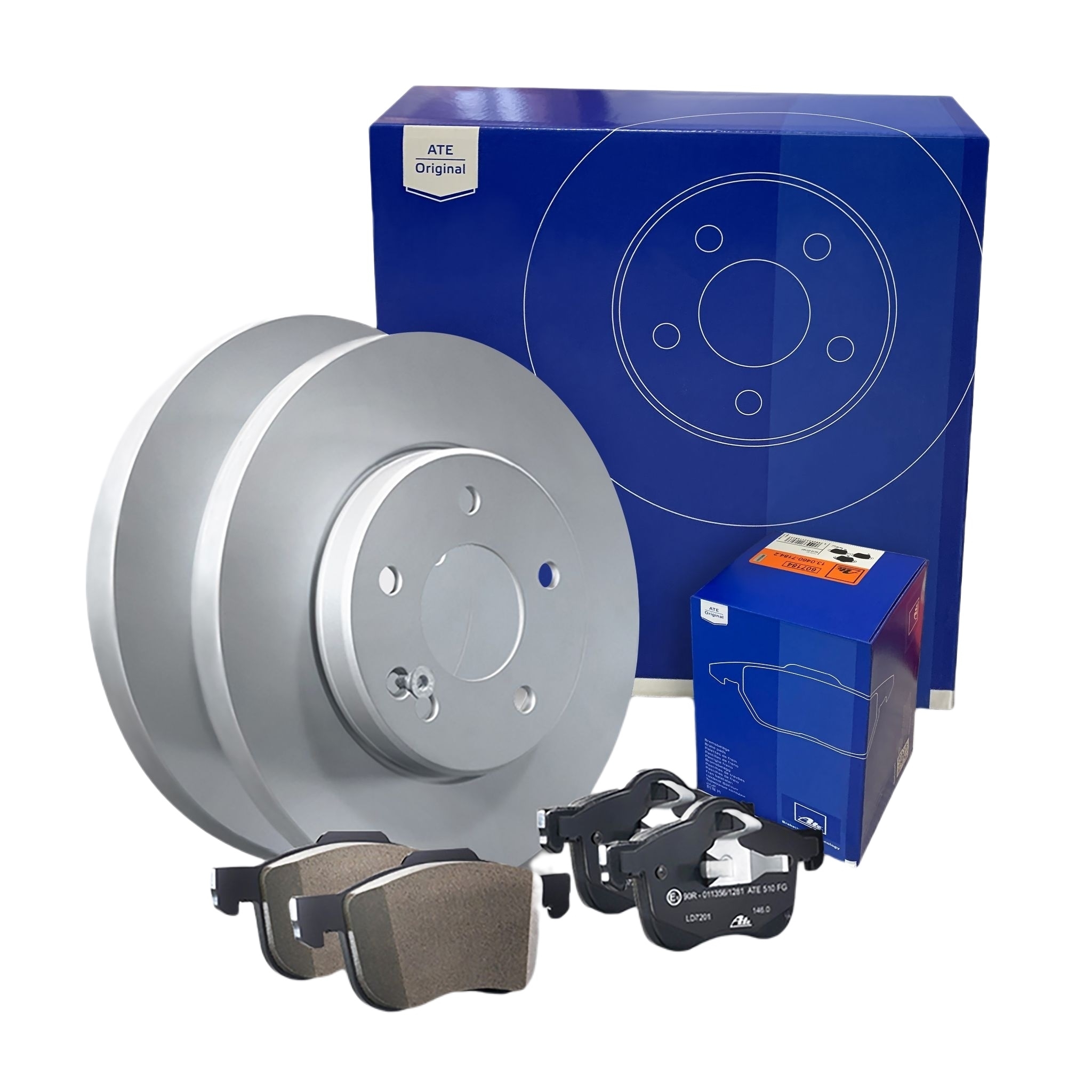 ATE BREMSSCHEIBEN BREMSEN BELÄGE SATZ HINTEN AUDI A3 8P1 2.0 TDI 16V