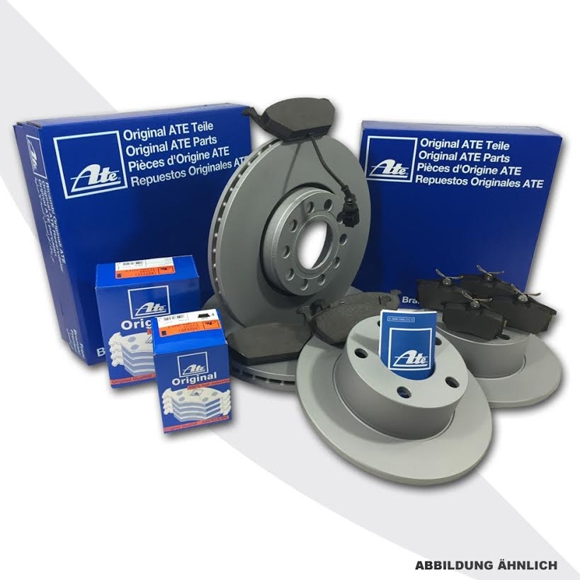 ATE BREMSSCHEIBEN BREMSEN BREMSBELÄGE KIT VORNE HINTEN VW TOURAN 1.9 TDI
