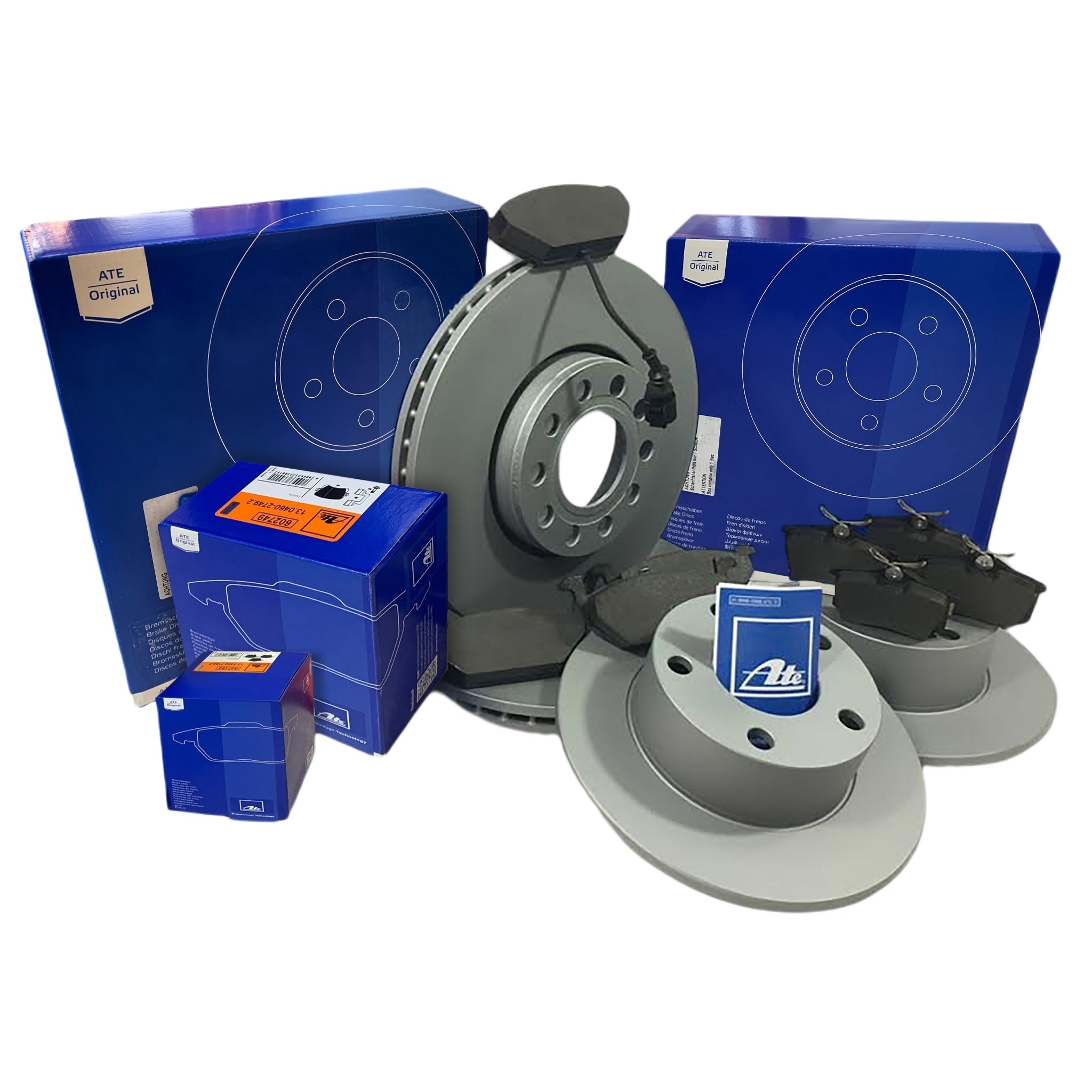 ATE BREMSSCHEIBEN BREMSE BREMSEN BREMSBELÄGE VORNE HINTEN VW GOLF 5 V 1K1