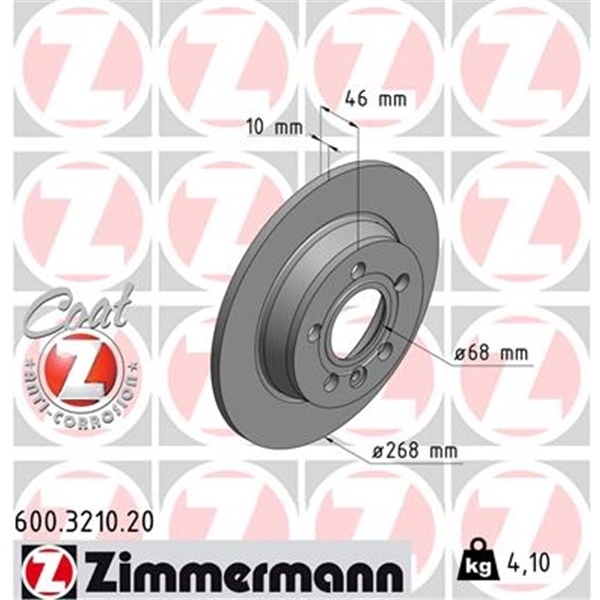 ZIMMERMANN BREMSE BREMSEN BREMSSCHEIBEN BELÄGE HINTEN VW SHARAN 
